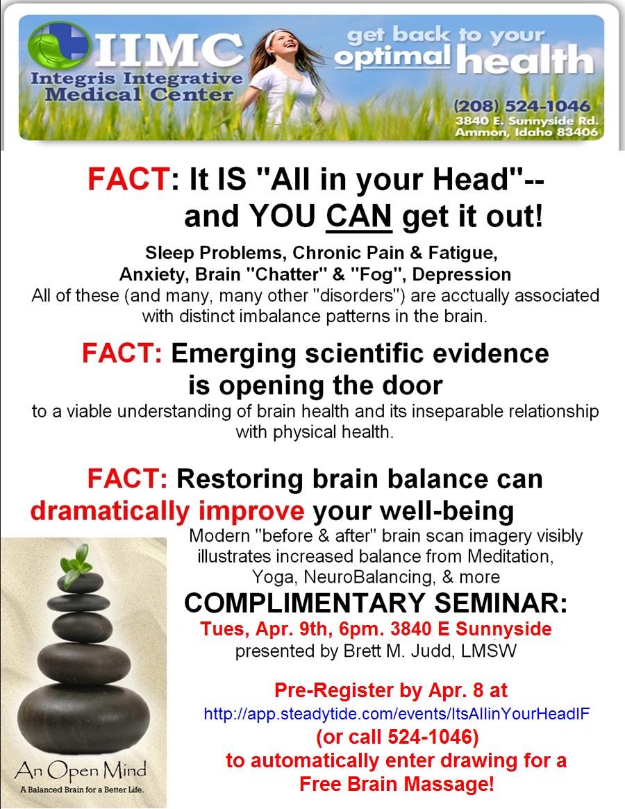 its all in your head IF 040913 flyer